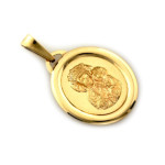 Złoty komplet biżuterii 585 owal na chrzest