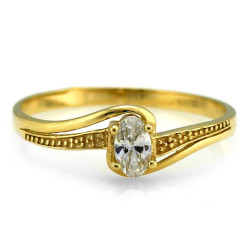 Złoty pierścionek 375 delikatny z oczkiem