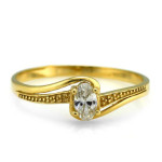 Złoty pierścionek 375 delikatny z oczkiem