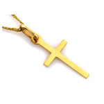 Złoty komplet biżuterii 585 krzyż na chrzest