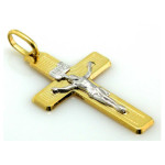 Złoty komplet biżuterii 585 krzyżyk chrzest