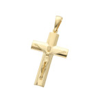 Złota zawieszka 585 krzyż korpus Jezusa chrzest 5,27g