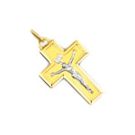 Złoty komplet biżuterii 585 krzyż chrzest komunia