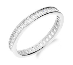 Srebrny pierścionek 925 z kwadratowymi cyrkoniami