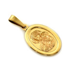 Złoty komplet biżuterii 333 Matka Boska Częstochowska chrzest