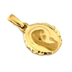Złoty komplet biżuterii 585 Owal Matka Boska chrzest