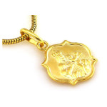 Złoty komplet biżuterii 585 szkaplerz chrzest Komunia