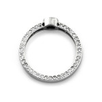 Srebrny pierścionek 925 zaręczynowy z dużym oczkiem 2,21g