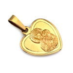 Złoty komplet biżuterii 585 serce chrzest Komunia