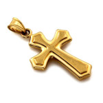 Złoty komplet biżuterii 585 duży krzyż chrzest komunia