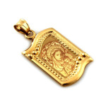 Złoty komplet 585 medalik z łańcuszkiem chrzest