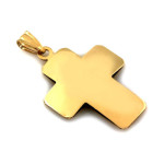 Złoty komplet biżuterii 375 krzyż z Jezusem chrzets komunia