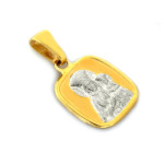 Złoty komplet biżuterii 585 serce Matka Boska chrzest