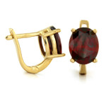 Złoty komplet biżuterii 585 elegancki czerwone cyrkonie 4,79g