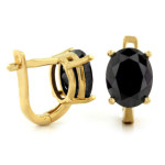 Złoty komplet biżuterii 585 elegancki czarne cyrkonie 4,89g
