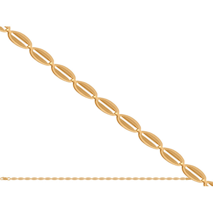Złoty naszyjnik 585 z owalnych elementów 4,15g