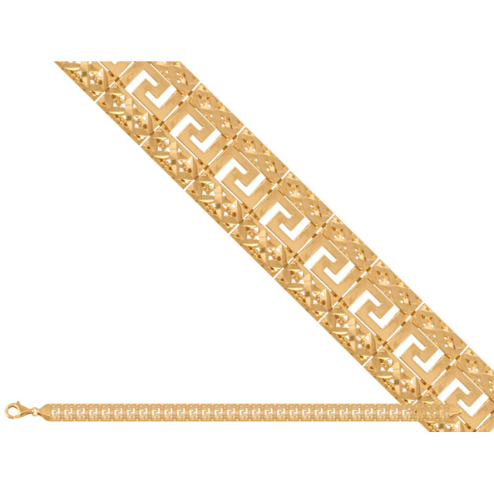 Złoty naszyjnik 585 taśma z greckim wzorem 19,37g
