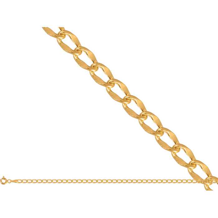 Złoty łańcuszek 585 splot pancerka pancer 50cm 1,50g