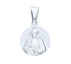 Srebrny medalik 925 otwarte serce Jezusa chrzest