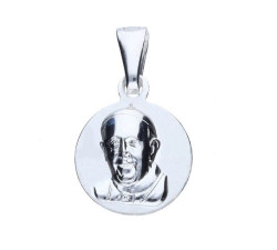 Srebrny medalik 925 papież Franciszek chrzest