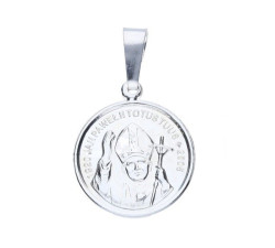 Srebrny medalik 925 papież Jan Paweł II chrzest