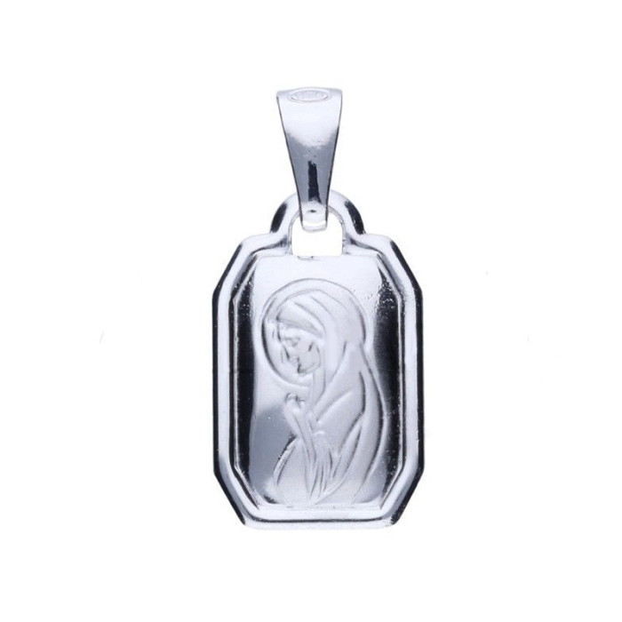 Srebrny medalik 925 wizerunek Madonny chrzest