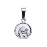 Srebrny medalik 925 okrągły z papieżem Chrzest
