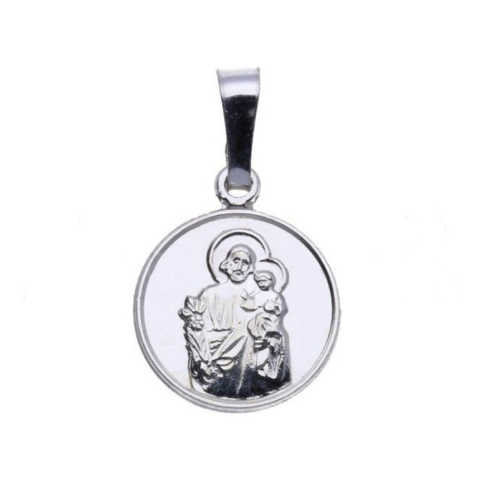 Srebrny medalik 925 z świętym Krzysztofem chrzest