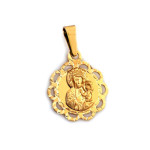 Złoty medalik 333 Matka Boska frezowany Chrzest Komunia 0,85g