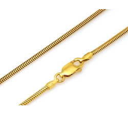 Złoty łańcuszek 585 okrągła linka 55cm żmijka 4,95g