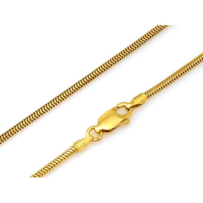 Złoty łańcuszek 585 okrągła linka 50cm żmijka 3,23g na prezent