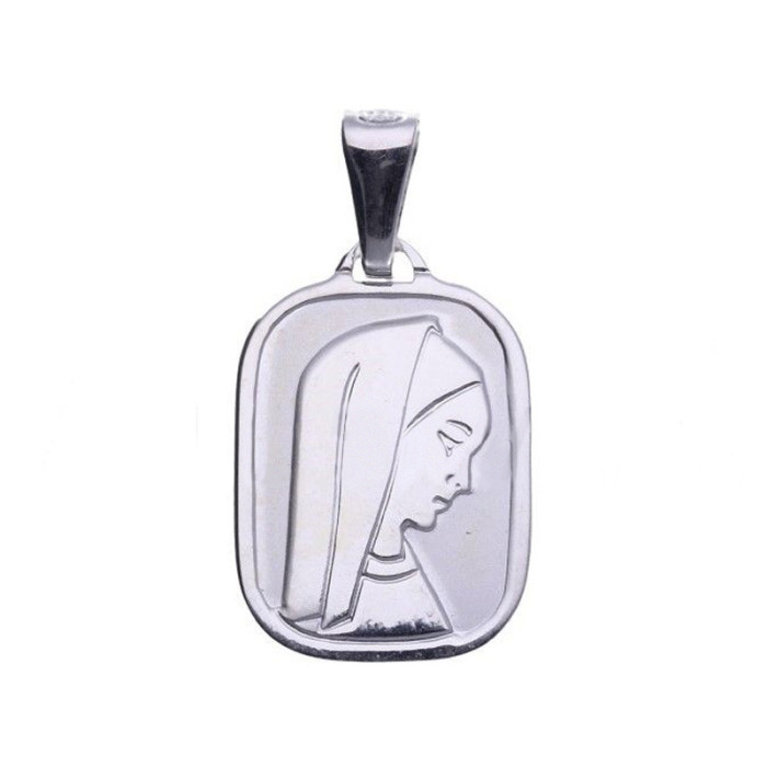 Srebrny medalik 925 wizerunek Matka Boska chrzest