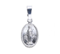 Srebrny medalik 925 owalny wizerunek Jezus chrzest