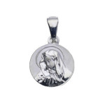 Srebrny medalik 925 kółko Matka Boska chrzest