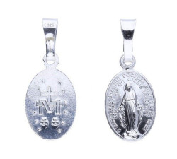 Srebrny medalik 925 owalny szkaplerz chrzest
