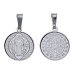 Srebrny medalik 925 szkaplerz św. Benedykt chrzest