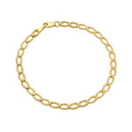 Złota bransoletka 585 z ogniw łańcucha 18,5 cm