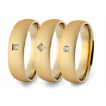 Obrączka ślubna pierścionek złoty 585 z cyrkoniami
