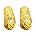 Złote kolczyki 375 grawerowane blaszki 1,58g