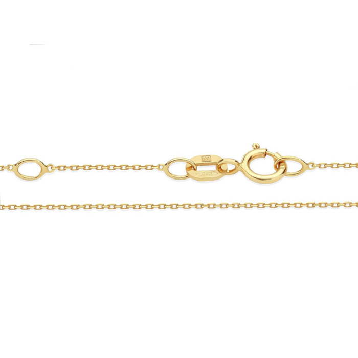 Złoty łańcuszek 585 ankier z regulacją 42 cm
