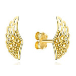 Złote kolczyki 585 małe skrzydełka anioła