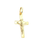 Złoty krzyż 585 z postacią Jezusa Jezus Chrzest
