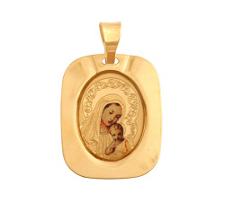 Złoty medalik 585 z Matką Boską Chrzest Komunia