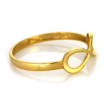 Złoty pierścionek 375 ramka nieskończoność