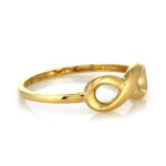 Złoty pierścionek 375 delikatny z nieskończonością