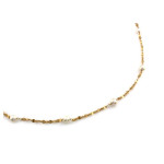 Złoty naszyjnik 585 długi z perłami 6,85g