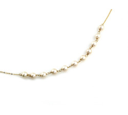 złoty naszyjnik damski perła