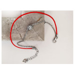 Srebrna bransoletka 925 sznurkowa z łańcuszkiem