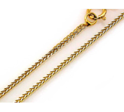 Złoty łańcuszek 585 lisi ogon silny splot 45cm 2,24g