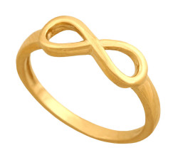 Złoty pierścionek 585 gładka nieskończoność